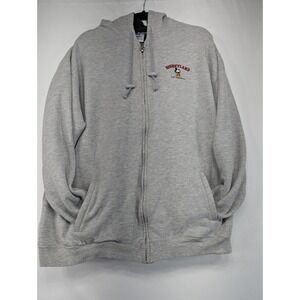Disneyland The Original Mickey Mouse Gray Zip Up Hoodie Sweatshirt XL